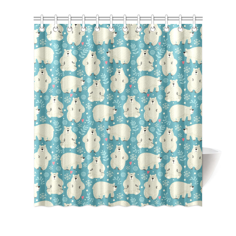 Bear Pattern Print Design BE04 Shower Curtain