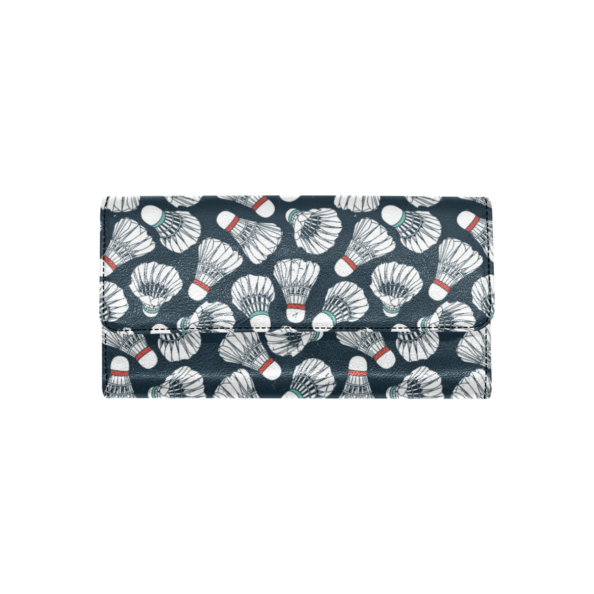 Badminton Ball Pattern Print Design 01 Women's Trifold Wallet