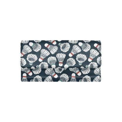 Badminton Ball Pattern Print Design 01 Women's Trifold Wallet