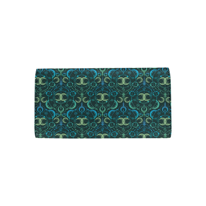Celestial Pattern Print Design 07 Women's Trifold Wallet