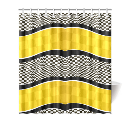Checkered Pattern Print Design 02 Shower Curtain
