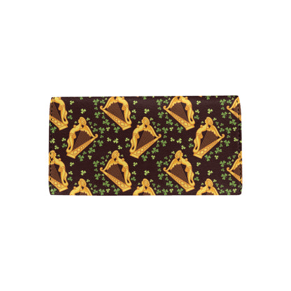 Harp Pattern Print Design 02 Women's Trifold Wallet