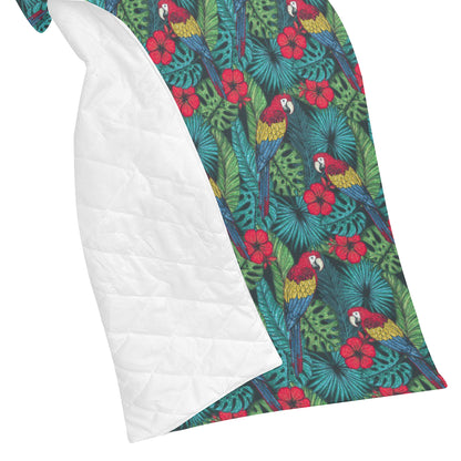 Parrot Pattern Print Design A05 Premium Quilt