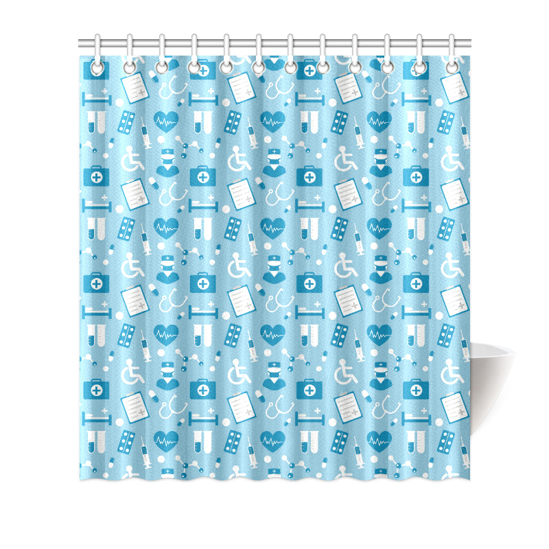 Medical Pattern Print Design 05 Shower Curtain