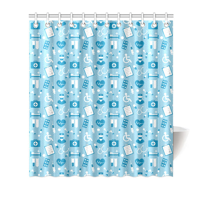 Medical Pattern Print Design 05 Shower Curtain