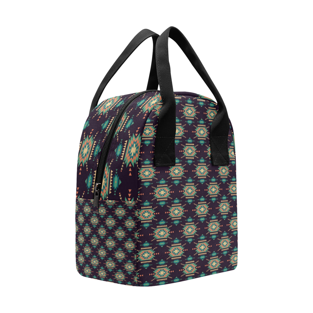 Navajo Geometric Style Print Pattern Insulated Lunch Bag