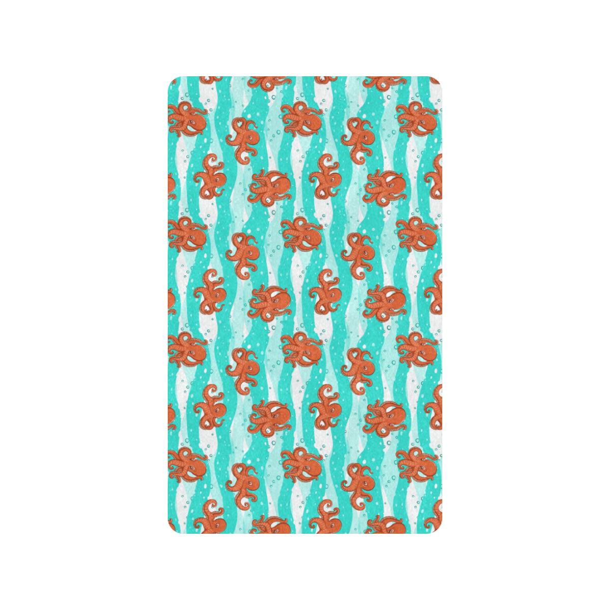 Octopus Cute Design Print Themed Rubber Doormat