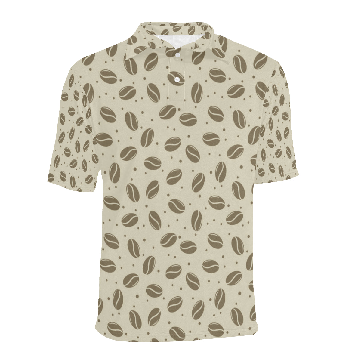 Coffee Pattern Print Design 02 Men Polo Shirt