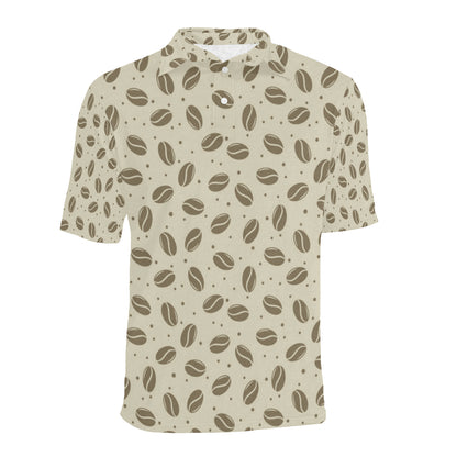 Coffee Pattern Print Design 02 Men Polo Shirt