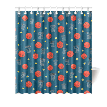 Basketball Classic Print Pattern Shower Curtain