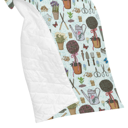 Gardening Pattern Print Design G01 Premium Quilt