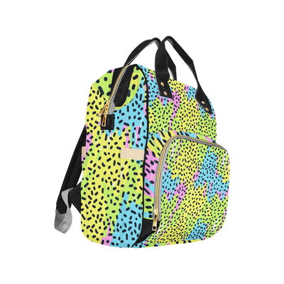 90s Pattern Print Design 2 Diaper Bag Backpack