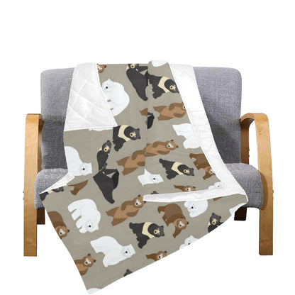 Bear Pattern Print Design BE03 Premium Quilt