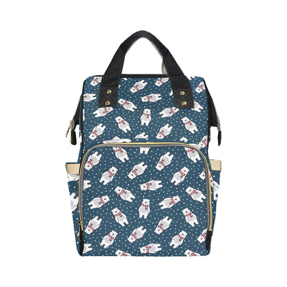 Polar Bear Pattern Print Design PB05 Diaper Bag Backpack