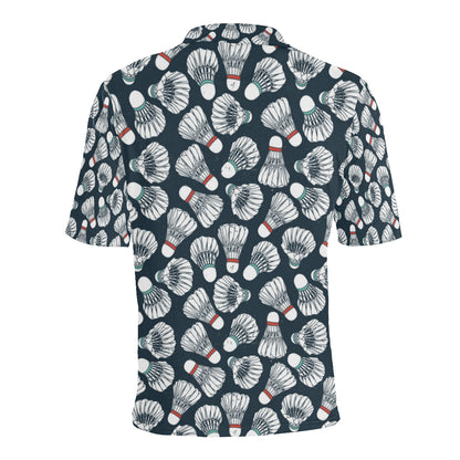 Badminton Ball Pattern Print Design 01 Men Polo Shirt