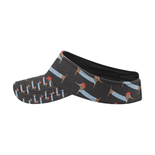 Dachshund Pattern Print Design 04 Unisex Sun Visor