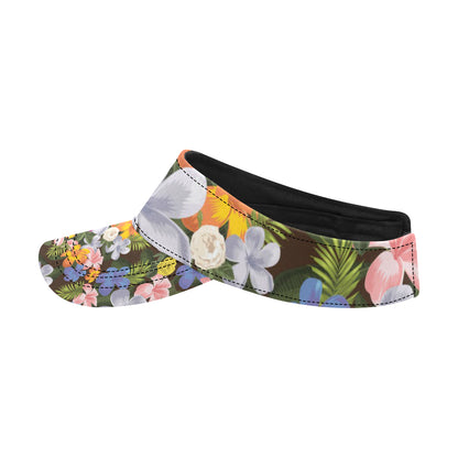 Plumeria Pattern Print Design PM03 Unisex Sun Visor