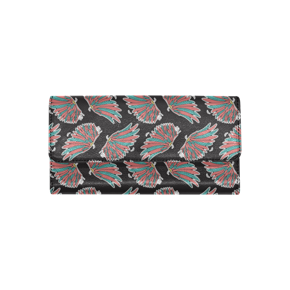 Angel Wings Pattern Print Design 05 Women's Trifold Wallet