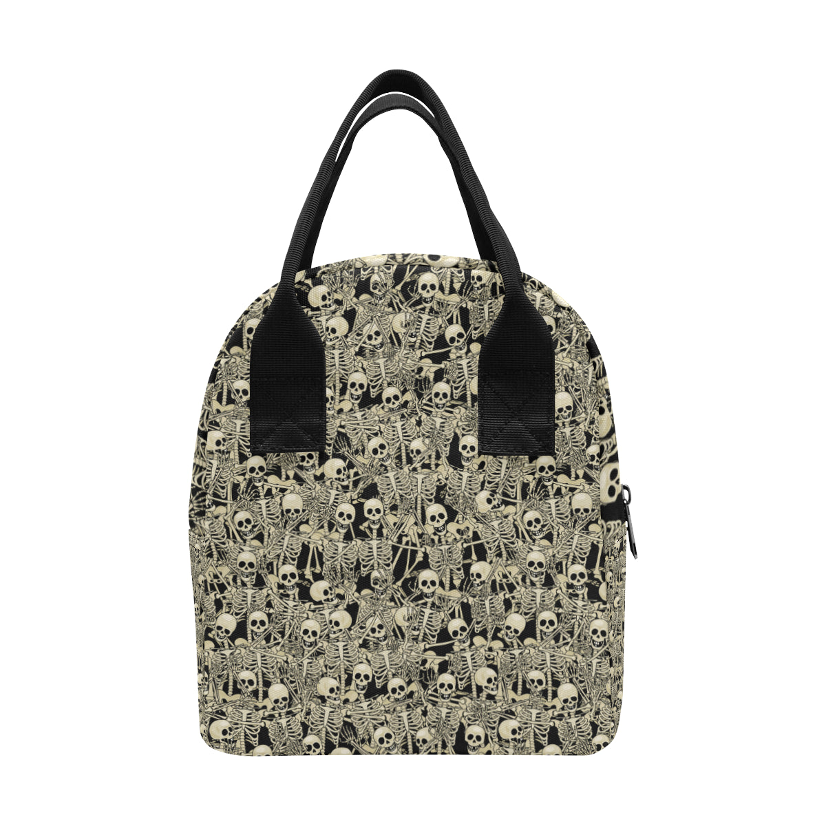 Skeleton Design Print Insulated Lunch Bag
