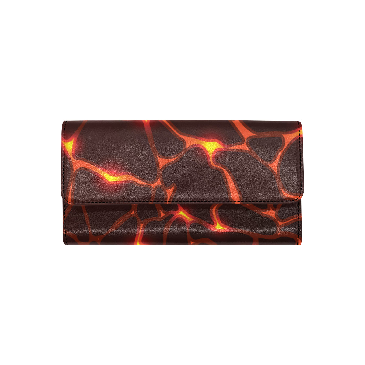 Lava Pattern Print Design 02 Women's Trifold Wallet