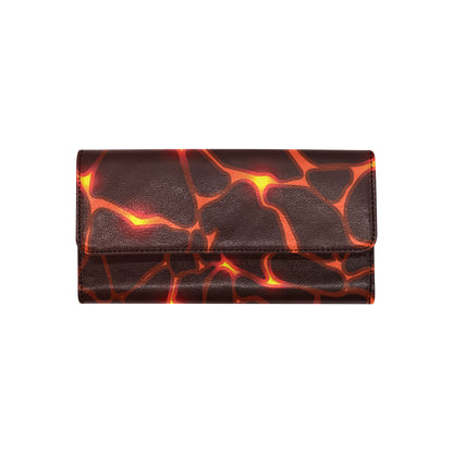 Lava Pattern Print Design 02 Women's Trifold Wallet