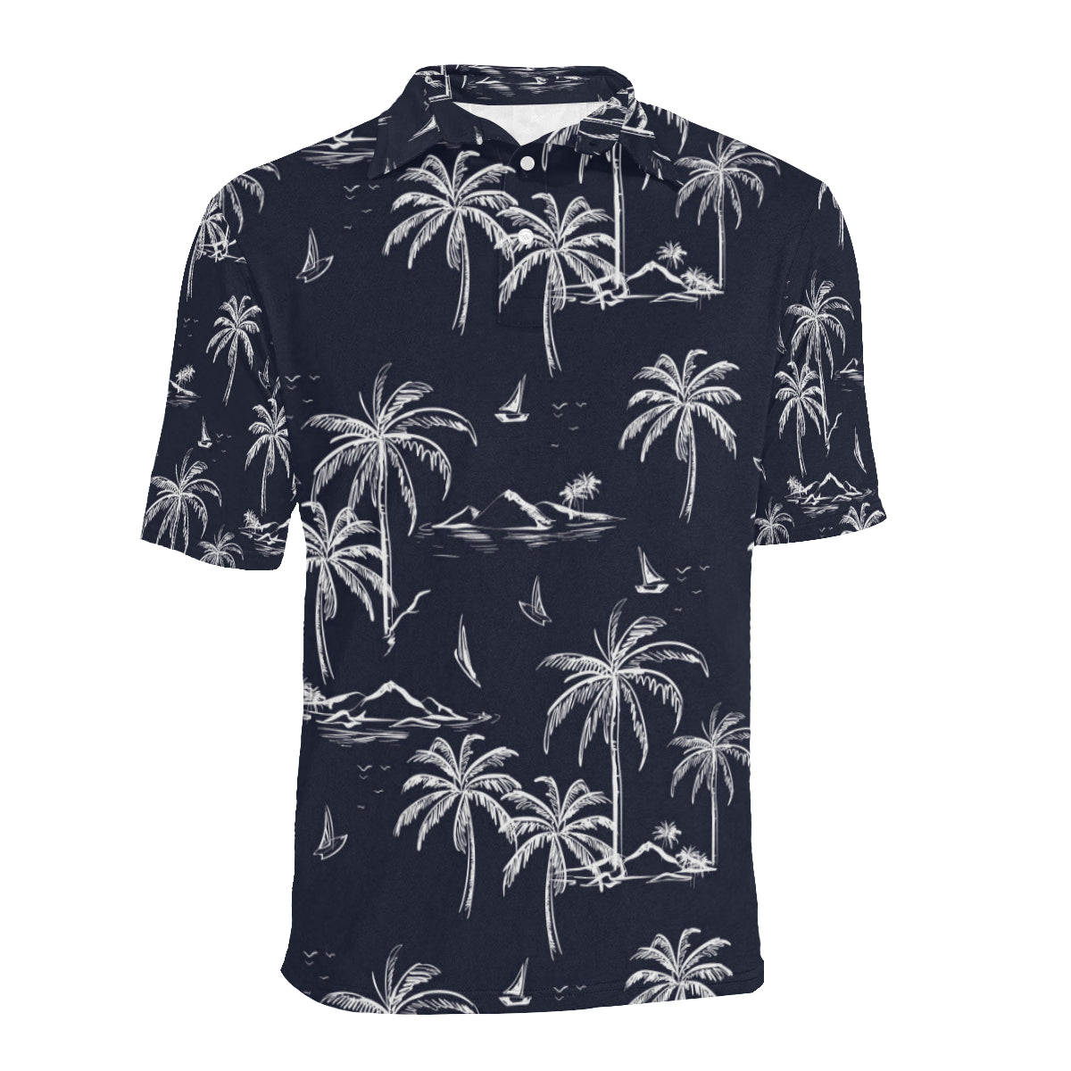 Pacific island Pattern Print Design A02 Men Polo Shirt
