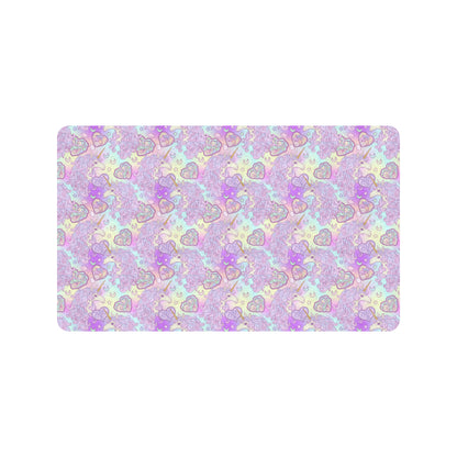 Unicorn Rainbow Star Heart Print Rubber Doormat