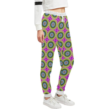 Optical illusion Flower Rainbow Style Unisex Sweatpants