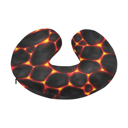 Lava Pattern Print Design 01 U-Shaped Travel Neck Pillow