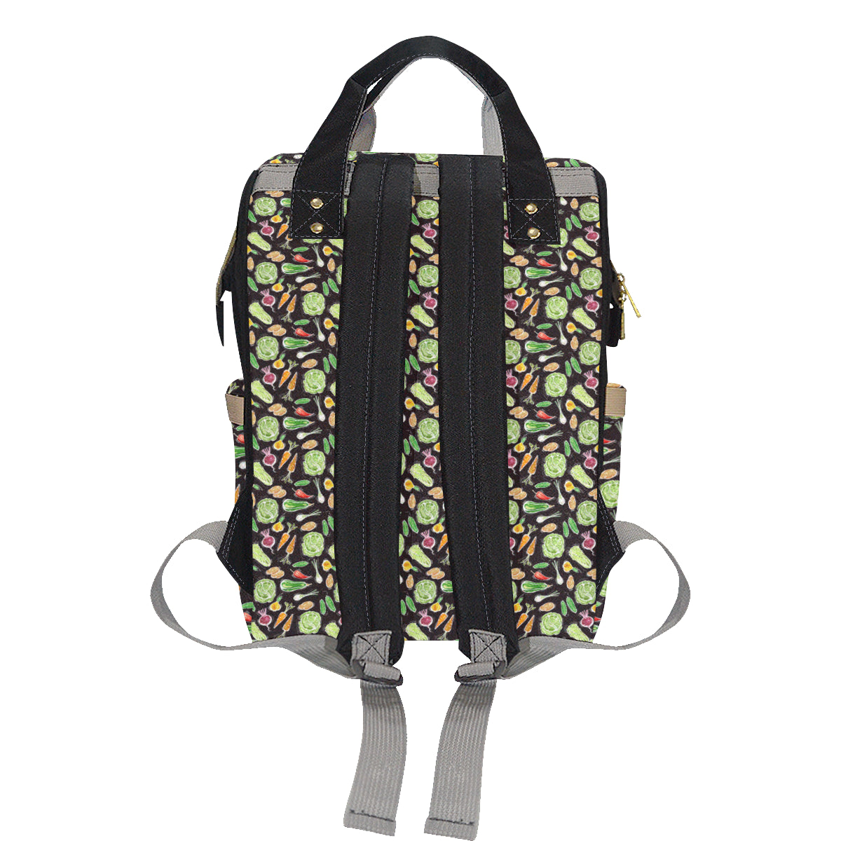 Vegan Draw Themed Design Print Diaper Bag Backpack