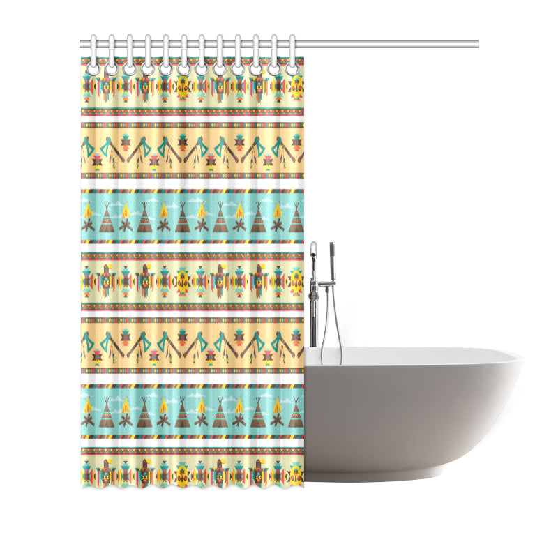 American indian Life Pattern Shower Curtain