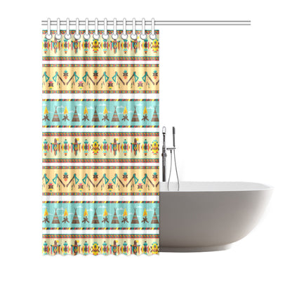American indian Life Pattern Shower Curtain