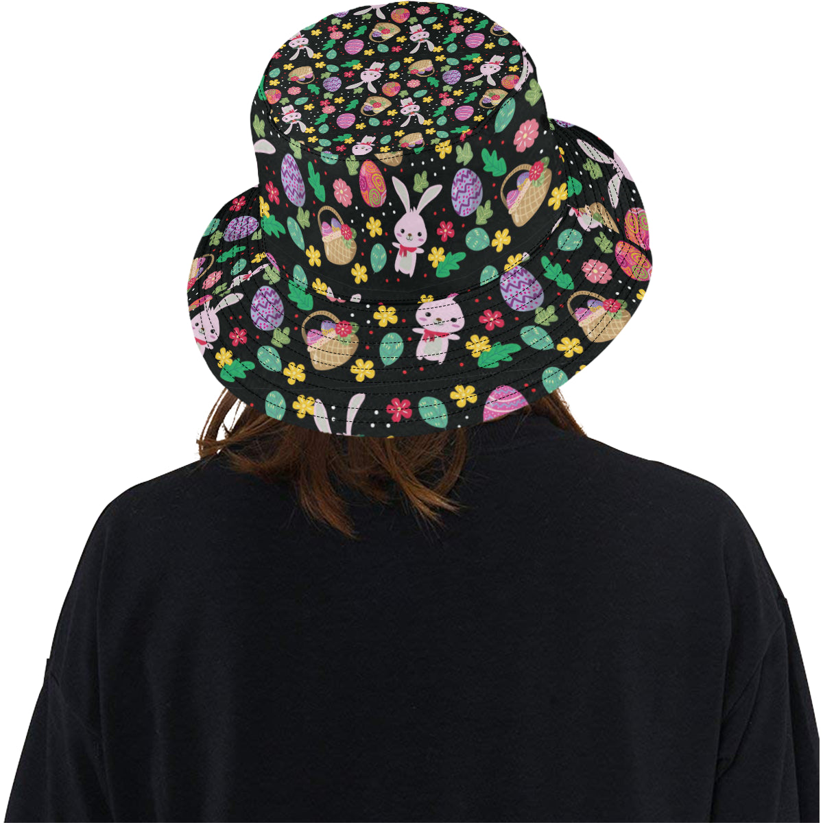 Easter Eggs Pattern Print Design RB05 Unisex Bucket Hat