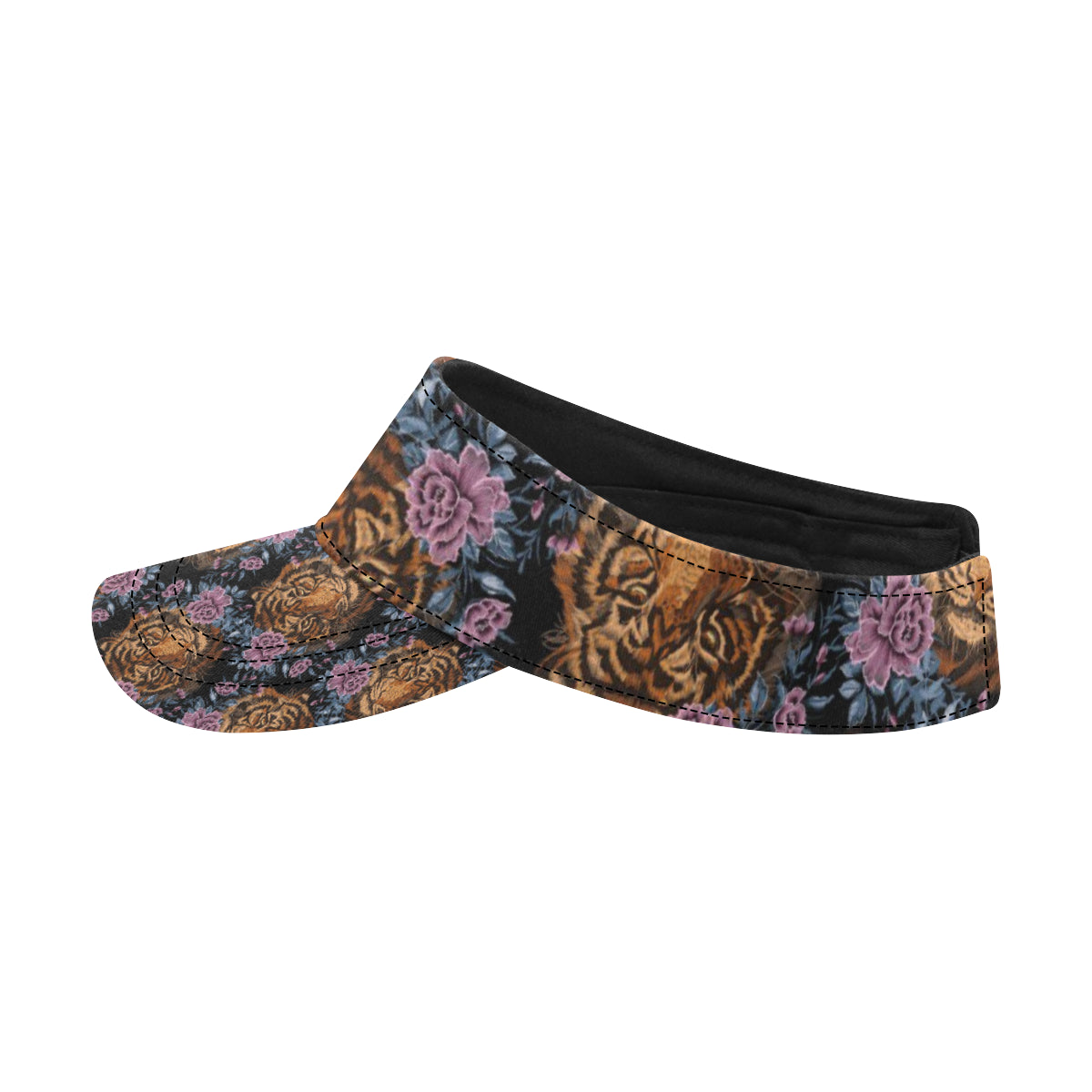 Tiger Head Floral Unisex Sun Visor