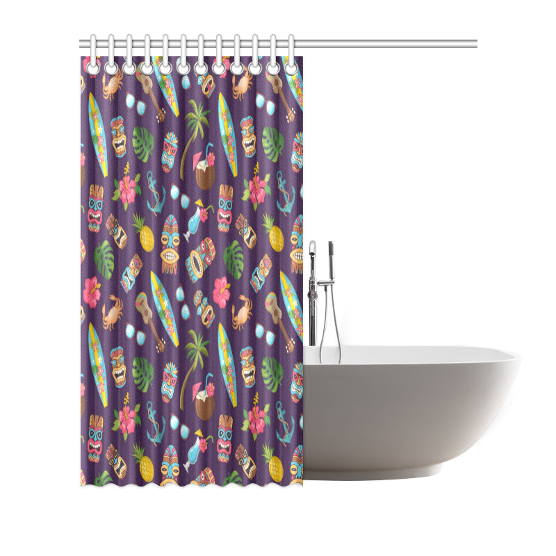 Hawaiian Themed Pattern Print Design H024 Shower Curtain