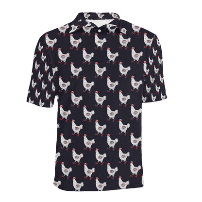 Chicken Pattern Print Design 03 Men Polo Shirt