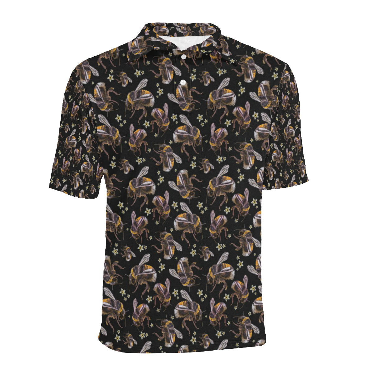 Bee Pattern Print Design 04 Men Polo Shirt