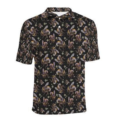 Bee Pattern Print Design 04 Men Polo Shirt