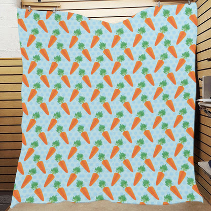 Carrot Pattern Print Design 01 Premium Quilt