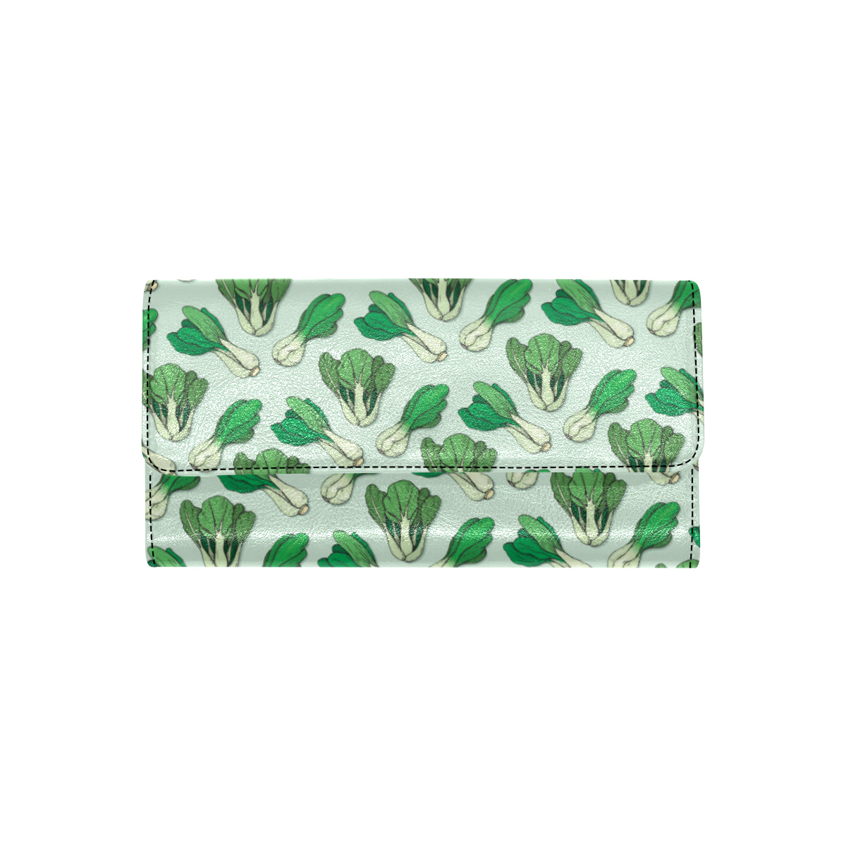 Bok Choy Pattern Print Design 01 Women's Trifold Wallet