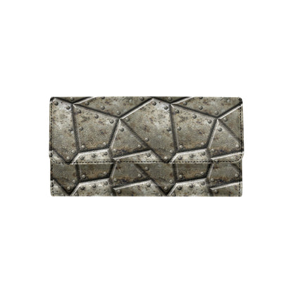 Armor Pattern Print Design 01 Women's Trifold Wallet