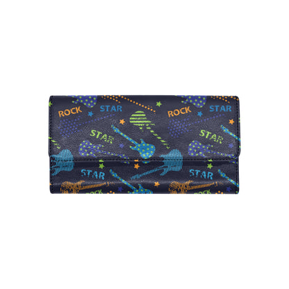 Rock and Roll Pattern Print Design A04 Women's Trifold Wallet
