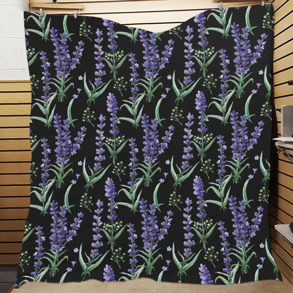 Lavender Pattern Print Design LV01 Premium Quilt