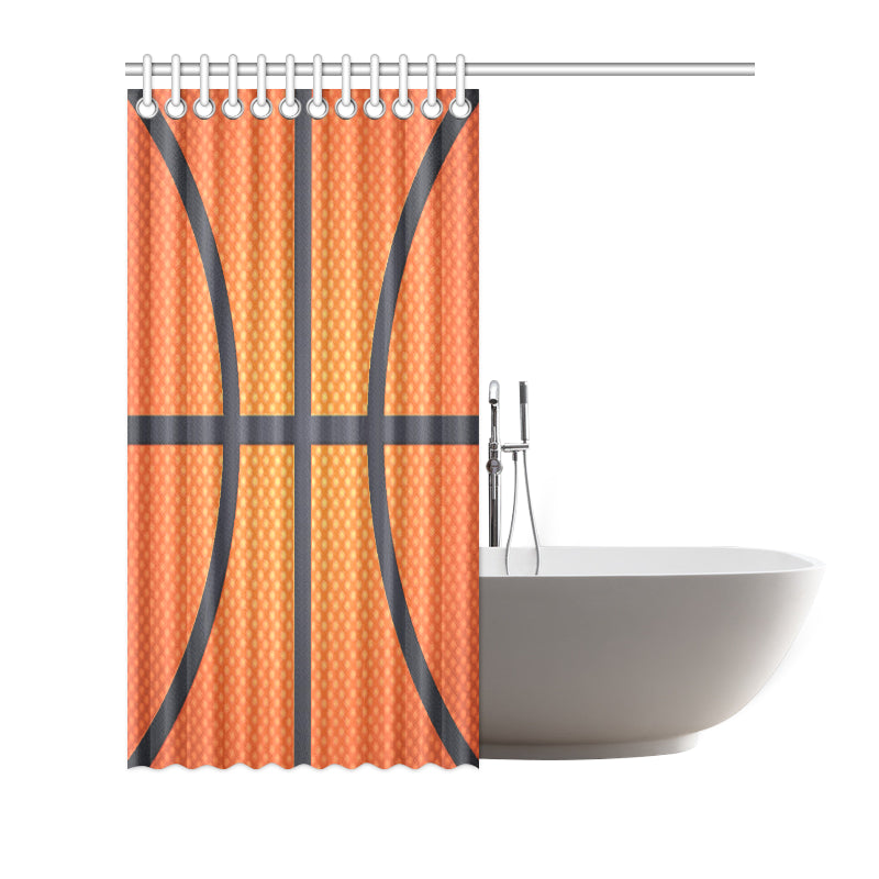 Basketball Texture Print Pattern Shower Curtain