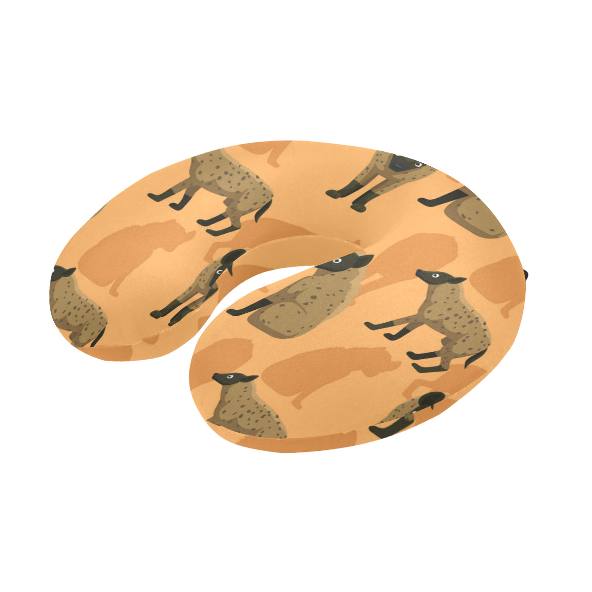 Hyena Pattern Print Design 01 U-Shaped Travel Neck Pillow