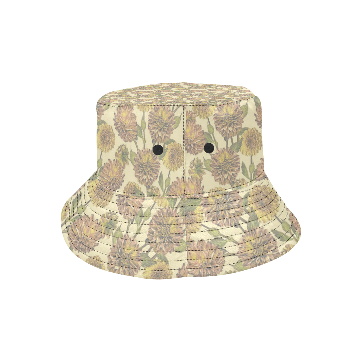 Dahlia Pattern Print Design DH09 Unisex Bucket Hat