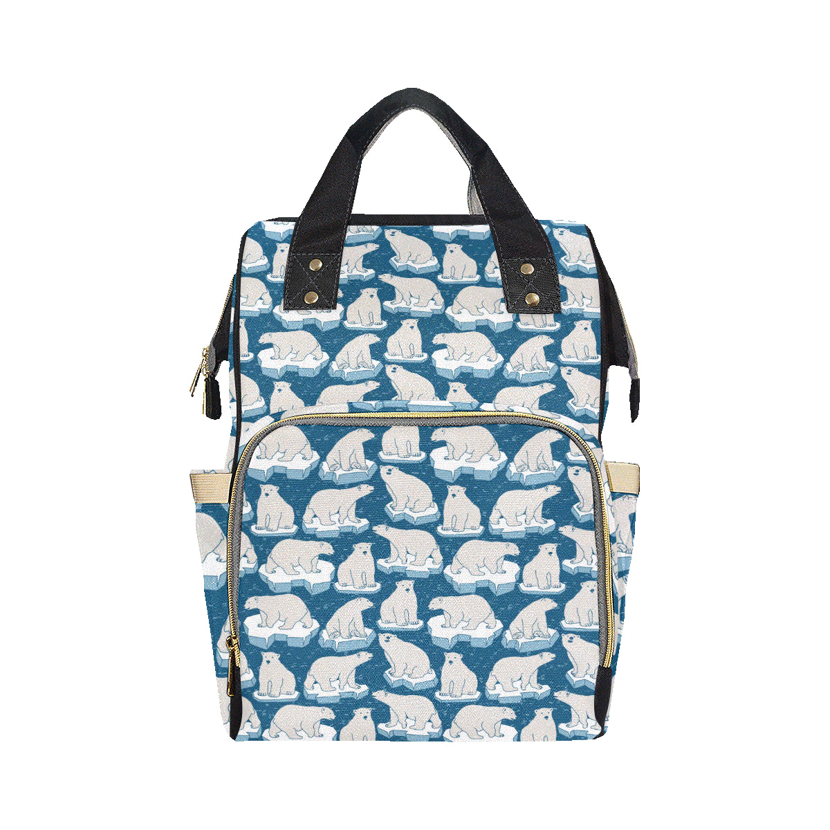 Polar Bear Pattern Print Design PB03 Diaper Bag Backpack