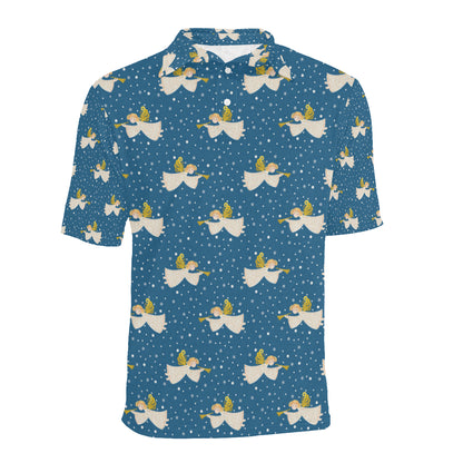 Angel Pattern Print Design 08 Men Polo Shirt