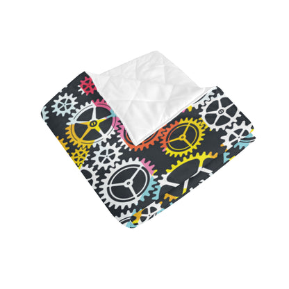 Mechanic Pattern Print Design 02 Premium Quilt