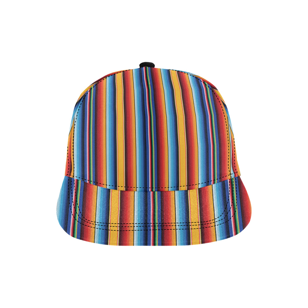 Mexican Blanket Stripe Print Pattern Snapback Cap